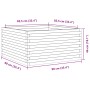 Jardinera de madera de pino impregnada 90x90x46 cm de , Maceteros y jardineras - Ref: Foro24-3282428, Precio: 183,13 €, Descu...