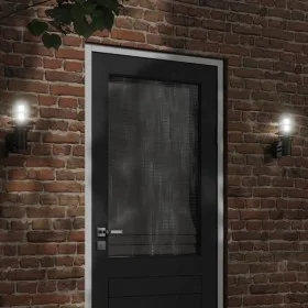 Apliques de exterior 2 unidades acero inoxidable negro de , Iluminación de exterior - Ref: Foro24-4006233, Precio: 51,16 €, D...