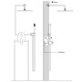 Sistema de ducha acero inoxidable 201 negro de vidaXL, Boquillas de chorro para bañeras y duchas - Ref: Foro24-147721, Precio...