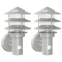 Apliques de exterior con sensor 2 unidades acero inoxidable de , Iluminación de exterior - Ref: Foro24-4006231, Precio: 65,63...