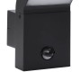 Lámparas de pared LED exterior con sensor 2 uds aluminio negro de , Iluminación de exterior - Ref: Foro24-4006271, Precio: 66...