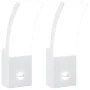 Lámparas de pared LED exterior con sensor 2 uds aluminio blanco de , Iluminación de exterior - Ref: Foro24-4006267, Precio: 5...