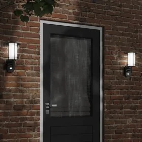 Aplique de exterior con sensor acero inoxidable negro de , Iluminación de exterior - Ref: Foro24-4006290, Precio: 39,19 €, De...