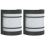 Apliques de exterior 2 unidades acero inoxidable negro de , Iluminación de exterior - Ref: Foro24-4006299, Precio: 36,98 €, D...