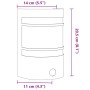 Apliques de exterior con sensor 2 uds acero inoxidable negro de , Iluminación de exterior - Ref: Foro24-4006301, Precio: 50,5...