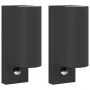 Lámparas de pared de exterior con sensor 2 uds aluminio negro de , Iluminación de exterior - Ref: Foro24-4006317, Precio: 48,...