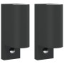 Lámparas de pared de exterior con sensor 2 uds aluminio negro de , Iluminación de exterior - Ref: Foro24-4006317, Precio: 46,...