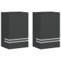 Apliques de exterior 2 unidades acero inoxidable negro de , Iluminación de exterior - Ref: Foro24-4006329, Precio: 31,85 €, D...