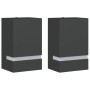 Apliques de exterior 2 unidades acero inoxidable negro de , Iluminación de exterior - Ref: Foro24-4006334, Precio: 31,76 €, D...
