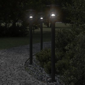 Lámpara de suelo de exterior acero inoxidable negro 100 cm de , Iluminación de exterior - Ref: Foro24-4006355, Precio: 48,11 ...