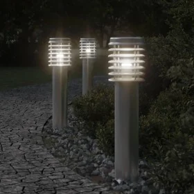 Lámpara de suelo de exterior acero inoxidable plateado 60 cm de , Iluminación de exterior - Ref: Foro24-4006357, Precio: 39,3...