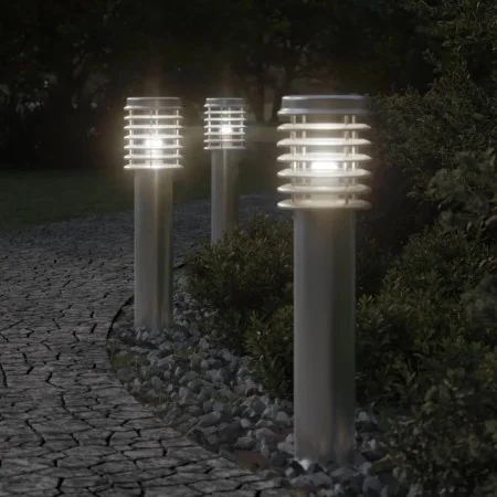 Lámpara de suelo de exterior acero inoxidable plateado 60 cm de , Iluminación de exterior - Ref: Foro24-4006357, Precio: 39,3...