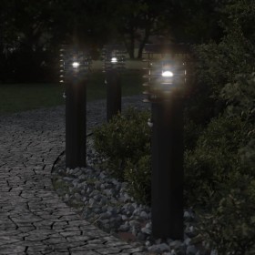 Lámparas de suelo de exterior con sensor acero negro 60 cm de , Iluminación de exterior - Ref: Foro24-4006369, Precio: 51,44 ...