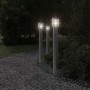 Lámparas de suelo exterior con enchufe 3 uds acero inox 110 cm de , Iluminación de exterior - Ref: Foro24-4006376, Precio: 14...