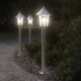 Lámpara de suelo de exterior acero inoxidable plateado 80 cm de , Iluminación de exterior - Ref: Foro24-4006381, Precio: 39,0...