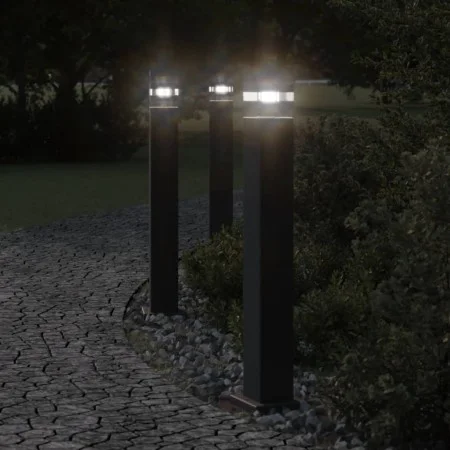 Lámpara de suelo de exterior aluminio negro 80 cm de , Iluminación de exterior - Ref: Foro24-4006395, Precio: 52,39 €, Descue...