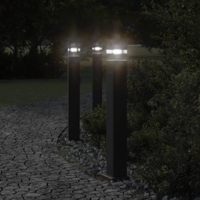 Lámpara de suelo de exterior con enchufe aluminio negro 80 cm de , Iluminación de exterior - Ref: Foro24-4006407, Precio: 61,...