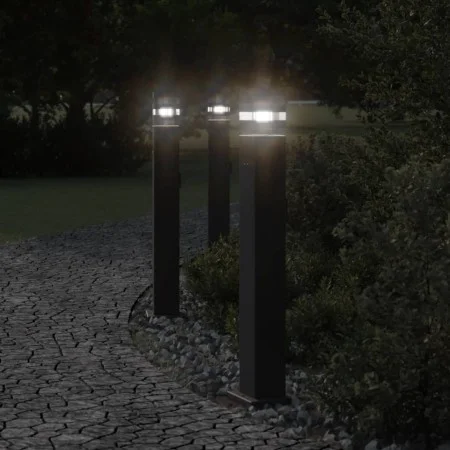 Lámpara de suelo de exterior con enchufe aluminio negro 80 cm de , Iluminación de exterior - Ref: Foro24-4006407, Precio: 57,...