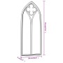Espejo de jardín arena hierro para exterior 70x30 cm de , Espejos - Ref: Foro24-318351, Precio: 107,04 €, Descuento: %