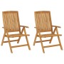Sillas de jardín reclinables y cojines 2 uds madera maciza teca de , Sillas de jardín - Ref: Foro24-3196437, Precio: 354,63 €...