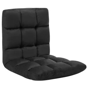 Folding black microfiber floor lounger by , Daybeds - Ref: Foro24-325256, Price: 71,41 €, Discount: %