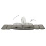 Tumbona de suelo plegable microfibra gris oscuro de , Divanes - Ref: Foro24-325261, Precio: 126,25 €, Descuento: %