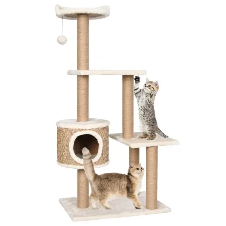 Árbol para gatos con poste rascador 123 cm hierba marina de vidaXL, Mobiliario para gatos - Ref: Foro24-170979, Precio: 103,5...