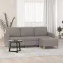 Sofá de 3 plazas con taburete de tela gris taupe 180 cm de , Sofás - Ref: Foro24-3201199, Precio: 310,63 €, Descuento: %
