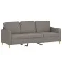 Sofá de 3 plazas con taburete de tela gris taupe 180 cm de , Sofás - Ref: Foro24-3201199, Precio: 310,63 €, Descuento: %
