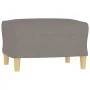 Sofá de 3 plazas con taburete de tela gris taupe 180 cm de , Sofás - Ref: Foro24-3201199, Precio: 310,63 €, Descuento: %
