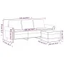 Sofá de 3 plazas con taburete terciopelo amarillo 180 cm de , Sofás - Ref: Foro24-3201221, Precio: 321,13 €, Descuento: %