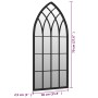 Espejo de hierro negro para uso interior 70x30 cm de , Espejos - Ref: Foro24-3093514, Precio: 84,86 €, Descuento: %