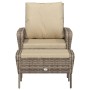 Sillón de jardín con reposapiés ratán sintético marrón claro de , Sillas de jardín - Ref: Foro24-364114, Precio: 201,90 €, De...