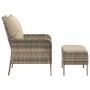 Sillón de jardín con reposapiés ratán sintético marrón claro de , Sillas de jardín - Ref: Foro24-364114, Precio: 201,90 €, De...