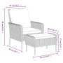 Sillón de jardín con reposapiés ratán sintético marrón claro de , Sillas de jardín - Ref: Foro24-364114, Precio: 201,90 €, De...