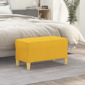 Banco de tela amarillo 70x35x41 cm de , Bancos - Ref: Foro24-349372, Precio: 50,60 €, Descuento: %