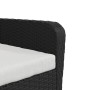 Sillón de jardín con reposapiés ratán sintético negro de , Sillas de jardín - Ref: Foro24-364116, Precio: 144,63 €, Descuento: %