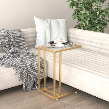 Mesa auxiliar de ordenador vidrio transparente 50x35x65 cm de , Mesas auxiliares - Ref: Foro24-331645, Precio: 57,31 €, Descu...
