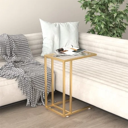 Mesa auxiliar de ordenador vidrio transparente 50x35x65 cm de , Mesas auxiliares - Ref: Foro24-331645, Precio: 55,88 €, Descu...