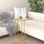 Mesa auxiliar de ordenador vidrio transparente 50x35x65 cm de , Mesas auxiliares - Ref: Foro24-331645, Precio: 57,31 €, Descu...