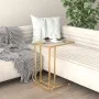 Mesa auxiliar de ordenador vidrio transparente 50x35x65 cm de , Mesas auxiliares - Ref: Foro24-331645, Precio: 55,88 €, Descu...