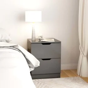 Mesita de noche madera de ingeniería gris 40x40x50 cm de , Mesitas de noche - Ref: Foro24-326727, Precio: 65,46 €, Descuento: %