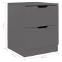 Mesita de noche madera de ingeniería gris 40x40x50 cm de , Mesitas de noche - Ref: Foro24-326727, Precio: 65,46 €, Descuento: %