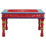 Mesa de centro madera maciza de mango rojo pintada a mano de , Mesas de centro - Ref: Foro24-353766, Precio: 71,77 €, Descuen...