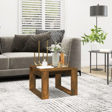 Mesa auxiliar madera contrachapada roble ahumado 50x50x35 cm de , Mesas auxiliares - Ref: Foro24-825825, Precio: 34,87 €, Des...