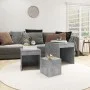 Stackable tables 3 pieces plywood gray concrete by , Side tables - Ref: Foro24-808598, Price: 66,27 €, Discount: %