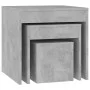 Mesas apilables 3 piezas madera contrachapada gris hormigón de , Mesas auxiliares - Ref: Foro24-808598, Precio: 66,27 €, Desc...