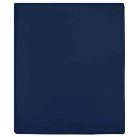 Sábanas bajeras jersey 2 uds algodón azul marino 90x200 cm de , Sábanas - Ref: Foro24-136231, Precio: 24,96 €, Descuento: %