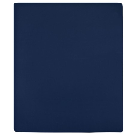 Sábanas bajeras jersey 2 uds algodón azul marino 90x200 cm de , Sábanas - Ref: Foro24-136231, Precio: 25,48 €, Descuento: %