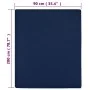 Sábanas bajeras jersey 2 uds algodón azul marino 90x200 cm de , Sábanas - Ref: Foro24-136231, Precio: 24,96 €, Descuento: %
